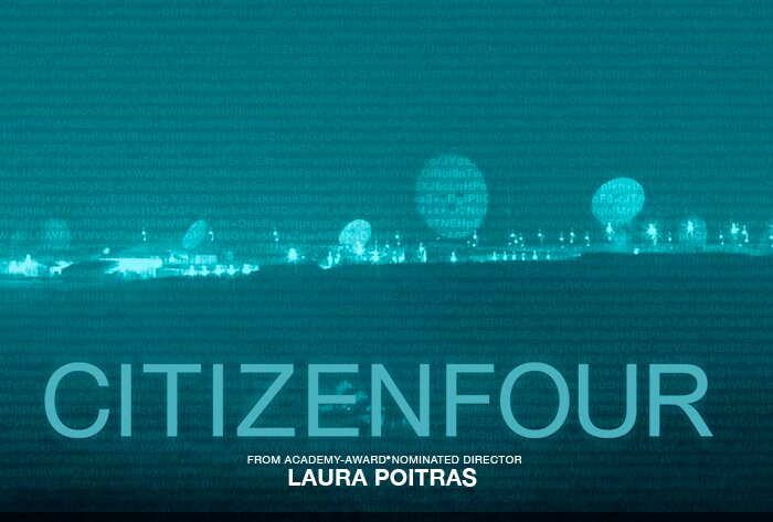 Citizenfour poster - panorama of surveillance dishes and radio signals